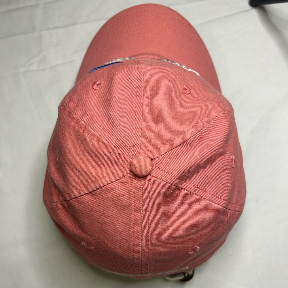 Vineyard Vines Coral Cap with Blue Logo. SKU B9 - Picture 5 of 7